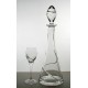 Carafe et 6 verres à liqueur. Collection La Spirale.