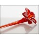 Fleur en cristal rouge