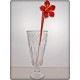 Fleur en cristal rouge