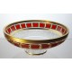 Crystal bowl 25cm. Red Gold.