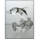 Figurine dauphin en cristal. Taille : 8cm.