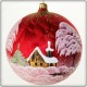 Glass christmas decoration - red 15cm