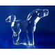 Horse figurine in crystal. Size : 10cm. Moser collection.