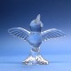 Kingfisher figurine in crystal. Size : 8cm.