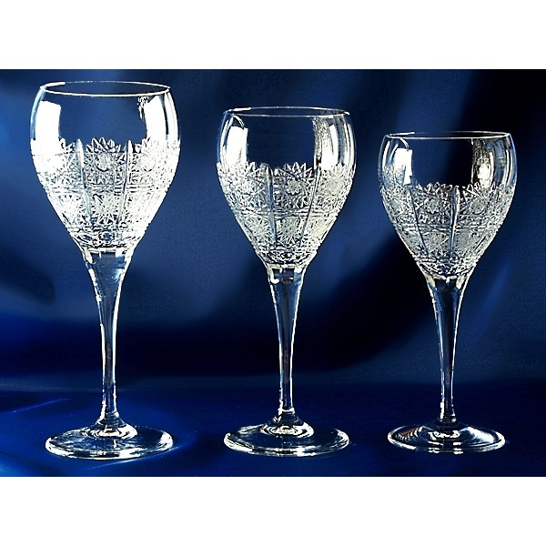 Set of 6 Bohemia Crystal Wine Glasses: 640ml Barbara